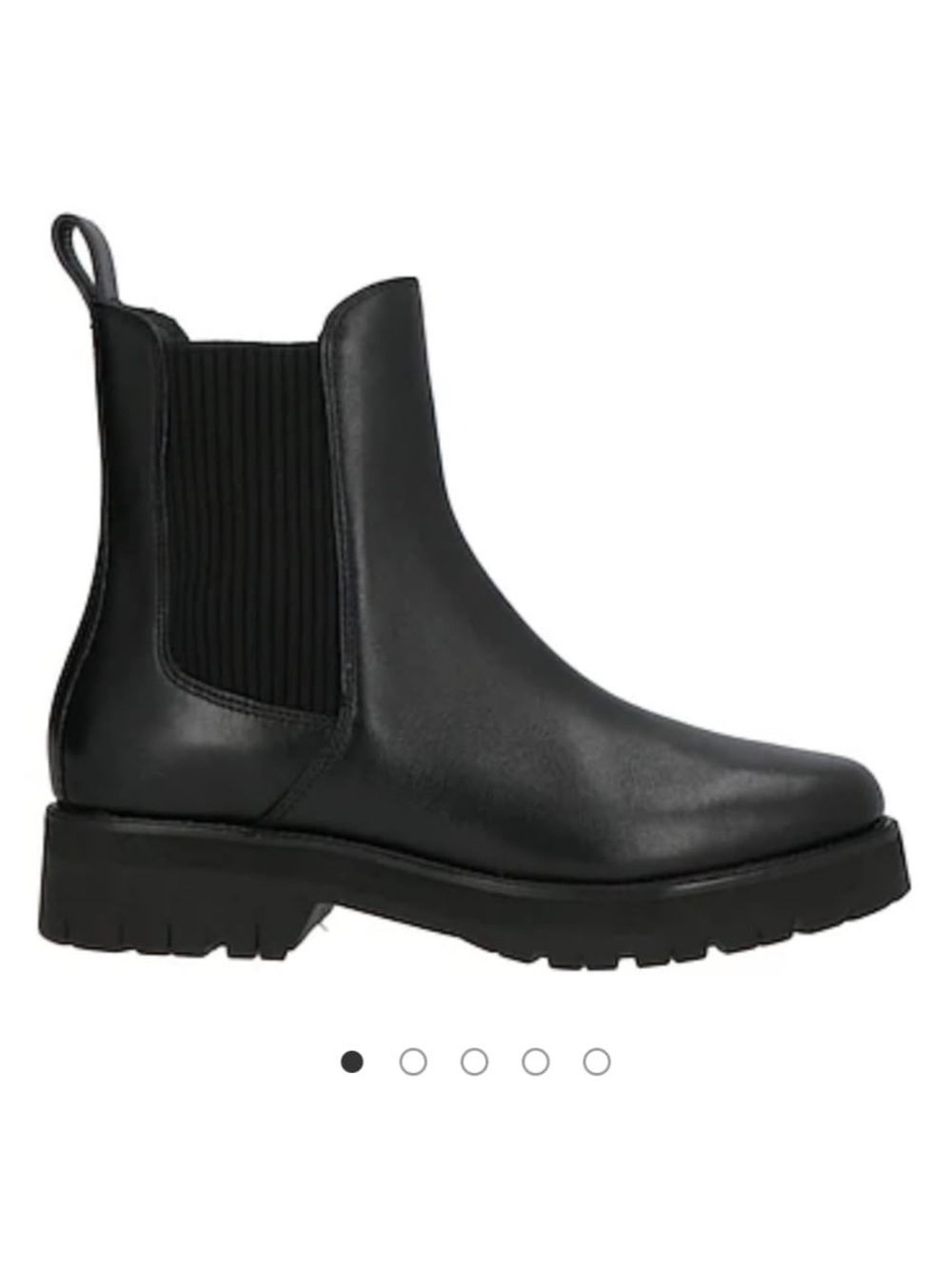 rag & bone Black Leather Corey Chelsea Lug Sole Ankle Boots
